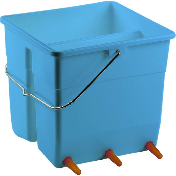 Četvrtasta kantica sa pregradom sa 6 cucli, 11 l