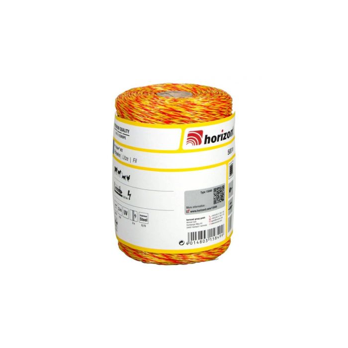 Žica za električnog pastira Trapper W3 500m žuto-narandžasta Horizont