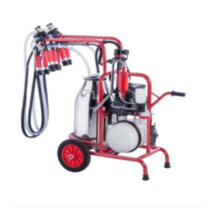 Pokretna muzilica za dve krave sa jednom kantom